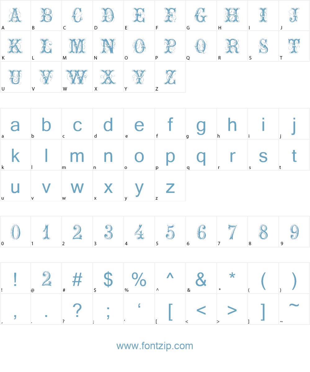 ExtraOrnamentalNo2 Font Character